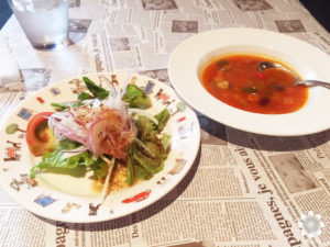 ワインレストランクスクス前菜＆スープ