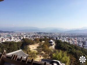 松山城　天守閣からの眺め